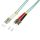 Logilink Fiber duplex patch kábel, OM3, 50/125 , LC-ST, aqua, 1 m