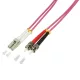 Logilink Fiber duplex patch kábel, OM4, 50/125 , LC-ST, lila, 5 m