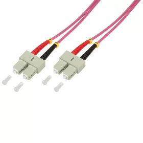   Logilink Fiber duplex patch kábel, OM4, 50/125 , SC-SC, lila, 3 m