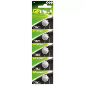   GP Battery (CR1632) Lithium coin, CR1632-7U5 (5 batteries / blister) 3V