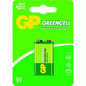   GP Battery (9V) GREENCELL Zink carbon 6F22, 1604GLF-U1 (1 battery / blister) 9V
