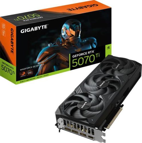 Gigabyte GeForce RTX 5070 Ti 16GB WINDFORCE OC SFF 16G videokártya (GV-N507TWF3OC-16GD)