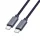 Hoco U134 adatkábel (Type-C - Type-C, 240W, PD gyorstöltő 3.0, 180cm, cipőfűző) SÖTÉTKÉK (U134_180)