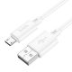HOCO X88 kábel USB A - Micro USB 2,4A 1 m fehér