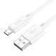 HOCO X88 kábel USB A - Micro USB 2,4A 1 m fehér