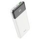 HOCO J102 power bank 10000 mAh PD QC3.0 3A 20W 1 x USB-A, 1 x USB-C fehér