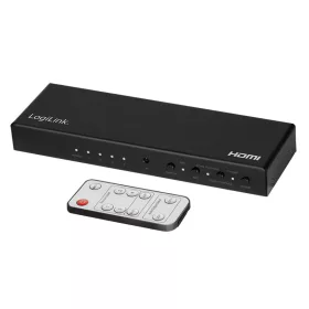   Logilink HDMI kapcsoló, 4x1 port, 4K/60 Hz, HDCP, HDR, ARC, hangkivonat, RC