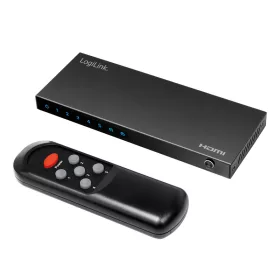   Logilink HDMI kapcsoló, 5x1 port, 4K/60 Hz, HDCP, HDR, CEC, RC, fém (HD0060)