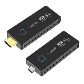   Logilink HDMI átviteli készlet, USB-C - HDMI, kompakt, vezeték nélküli, 30m, 1-től 1-ig, 4K@60Hz