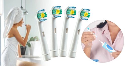 4 db-os 3D-s elektromos fogkefe fej