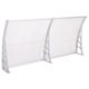 Műanyag előtető több méretben és színben-240x90 cm-fehér