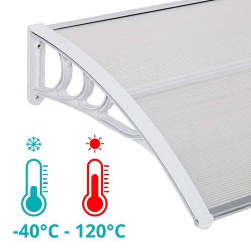 Műanyag előtető több méretben és színben-240x90 cm-fehér