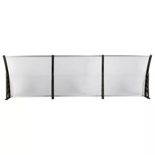 Műanyag előtető több méretben és színben-300x90 cm-fekete
