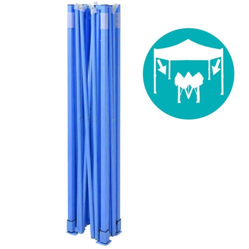 Összecsukható kerti pavilon több típusban-2,9x2,9 méteres-kék-pavilon