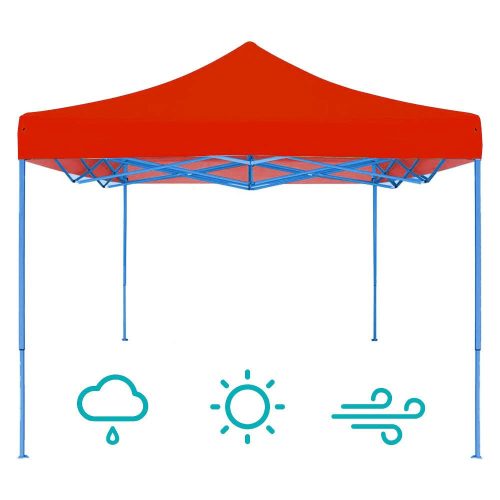 Összecsukható kerti pavilon több típusban-2,9x2,9 méteres-piros-pavilon