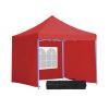 Összecsukható kerti pavilon több típusban-2,9x2,9 méteres-piros-pavilon+oldalfal+hordtáska