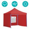 Összecsukható kerti pavilon több típusban-2,9x2,9 méteres-piros-pavilon+oldalfal+hordtáska