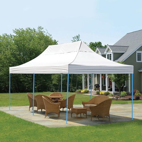 Összecsukható kerti pavilon több típusban-2,9x5,7 méteres-fehér-pavilon+hordtáska