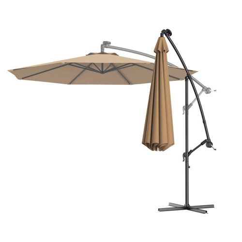 Függő napernyő 2,7 m, khaki