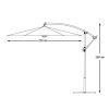 Függő napernyő 2,7 m, krém