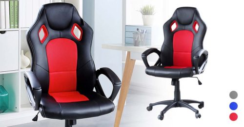 Gamer szék több színben - basic-színes háttámla, piros