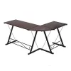 L alakú íróasztal-sötétbarna