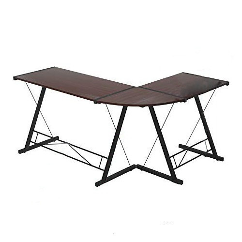 L alakú íróasztal-sötétbarna