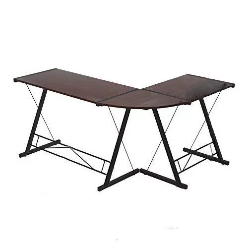 L alakú íróasztal-sötétbarna