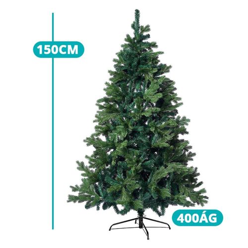 3D műfenyő fém talppal, több méretben-150 cm