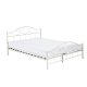Mimi fém ágykeret ajándék ágyráccsal több méretben és színben-Fehér 160x200cm