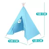 Indián sátor gyerekeknek, 3 színben-kék