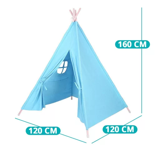Indián sátor gyerekeknek, 3 színben-kék