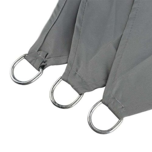 Szögletes napvitorla, 3,6 méteres, több típusban-háromszög alakú, poliészter, szürke