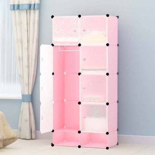 Műanyag elemes szekrény-rózsaszín