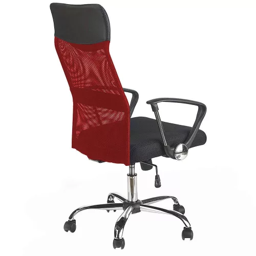 Ergonomikus irodai szék magasított háttámlával - piros