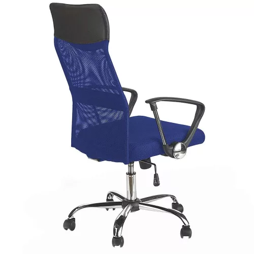 Ergonomikus irodai szék magasított háttámlával - kék