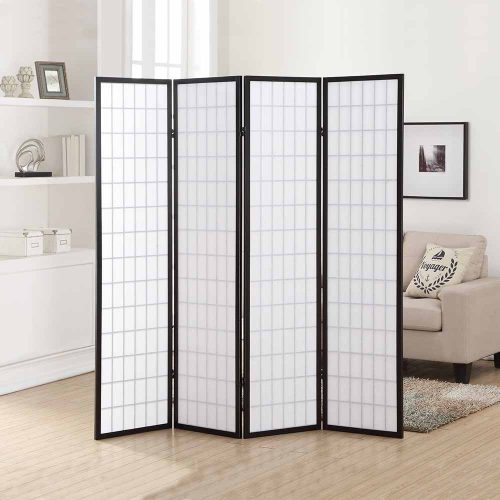 4 paneles térelválasztó paraván-japán stílusú