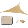 Szögletes napvitorla, 3,6 méteres, több típusban-háromszög alakú, polietilén, bézs