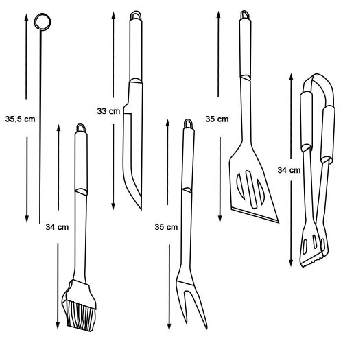 9 részes grill eszköz készlet táskában