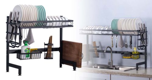 Edényszárító mosogató fölé, dupla