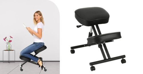 Térdeplőszék, fekete