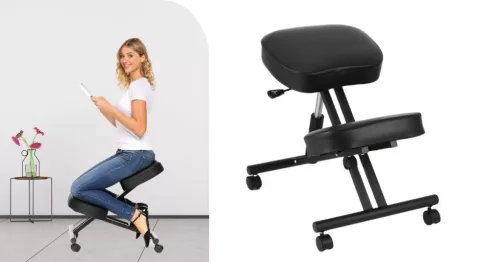 Térdeplőszék, fekete