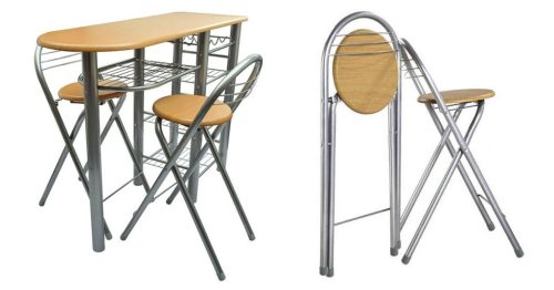 Konyhai bárszett 2 db székkel és asztallal