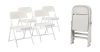 Párnázott, összecsukható szék 4 db-os, fehér színben