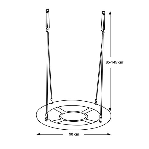 Fészekhinta-90 cm-es-piros-sátor nélkül