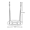 Fészekhinta-110 cm-es-piros-sátor nélkül