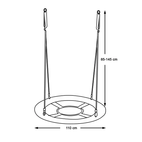 Fészekhinta-110 cm-es-piros-sátor nélkül