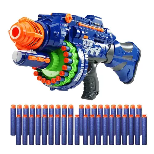 Játékfegyver hanggal, 2 színben-kék