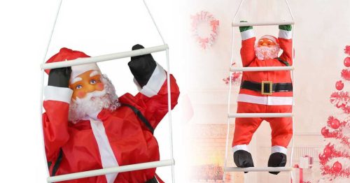 Létrán mászó Mikulás, 120 cm