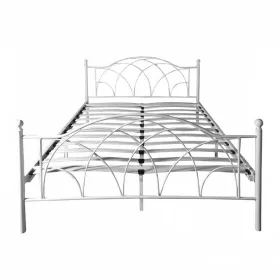   Lotti fém ágykeret ajándék ágyráccsal, több méretben és színben-Fehér 90x200 cm